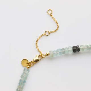 Moss Aquamarine Celestial Beaded Necklace