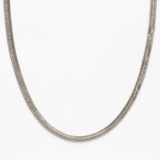 slinky herringbone necklace silver