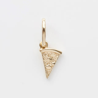 pizza charm in solid gold