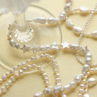 Luna Barqoue Pearl Star Necklace