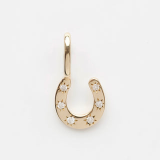 horseshoe good luck charm in solid gold