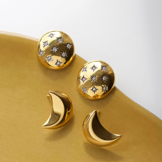 Celestial Dome Stud Earrings