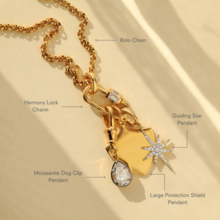 Louise Thompson Chapters Large Protection Shield Pendant