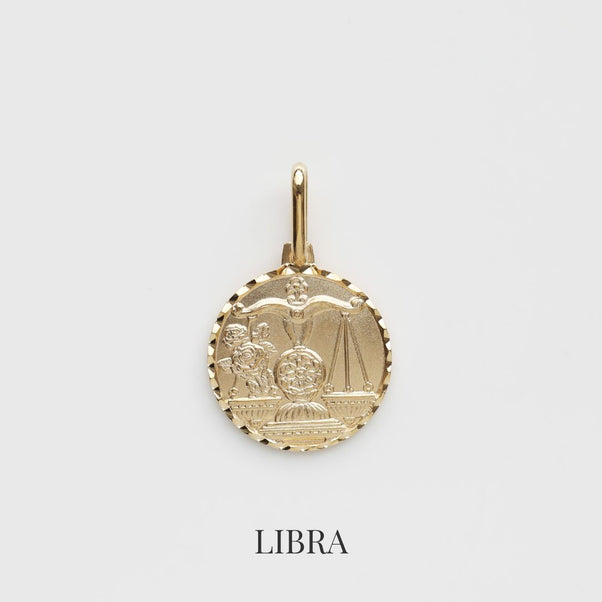 Treasured Zodiac Diamond Cut Pendant