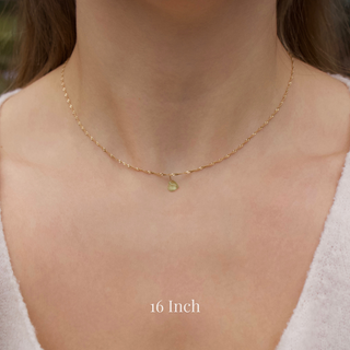 Exclusive Light Green Heart Tourmaline Necklace