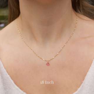 Exclusive Light Pink Heart Tourmaline Necklace