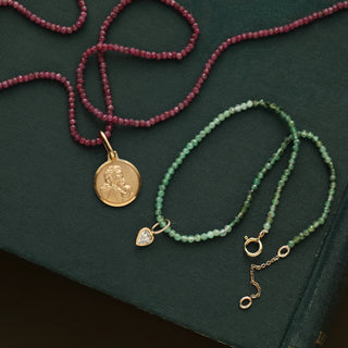 Carrie Elizabeth Treasured Emerald Beaded Bracelet