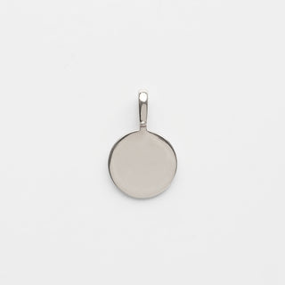 Silver engravable coin pendant
