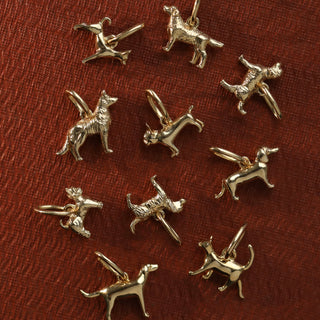 carrie elizabeth solid gold dog charms