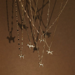 9k solid gold dog charms