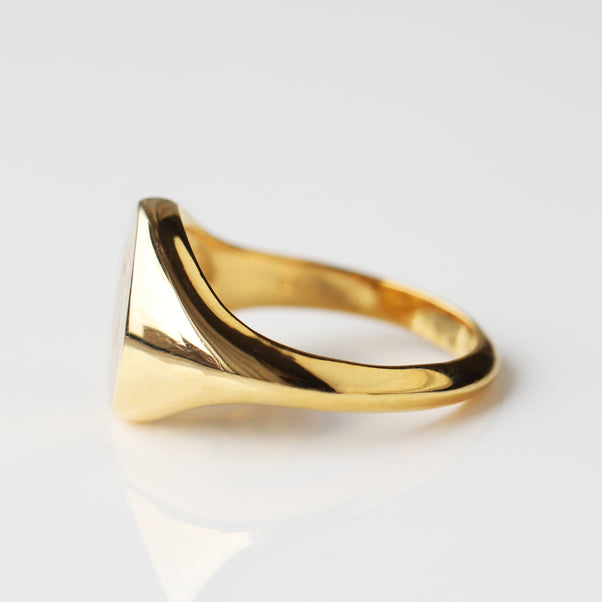 Gold Vermeil chunky signet ring