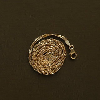 Gold singapore link necklace