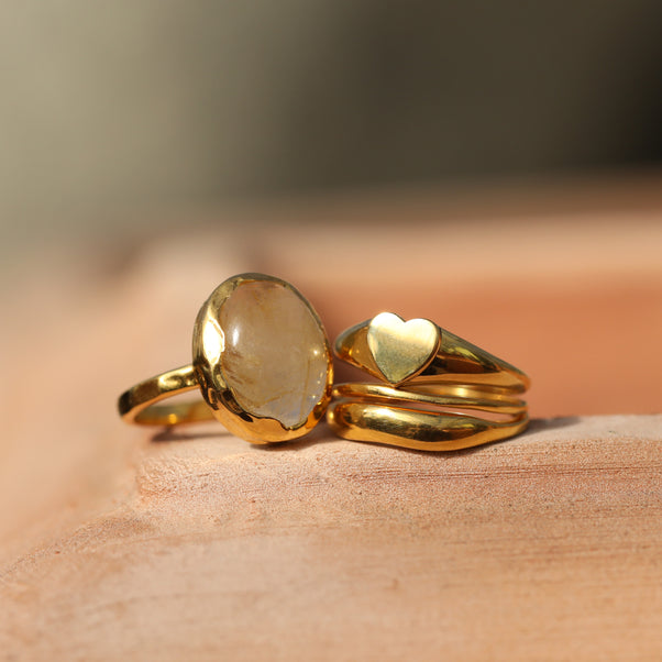 Rutilated Quartz molten ring