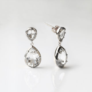 Silver Louise Chapters Drop Earrings