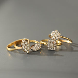 antique gold diamond ring