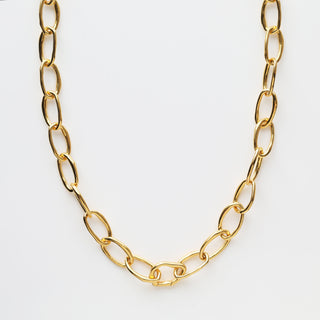 Molten Oval Link Chain Necklace