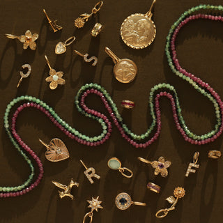 9k ruby beaded necklace