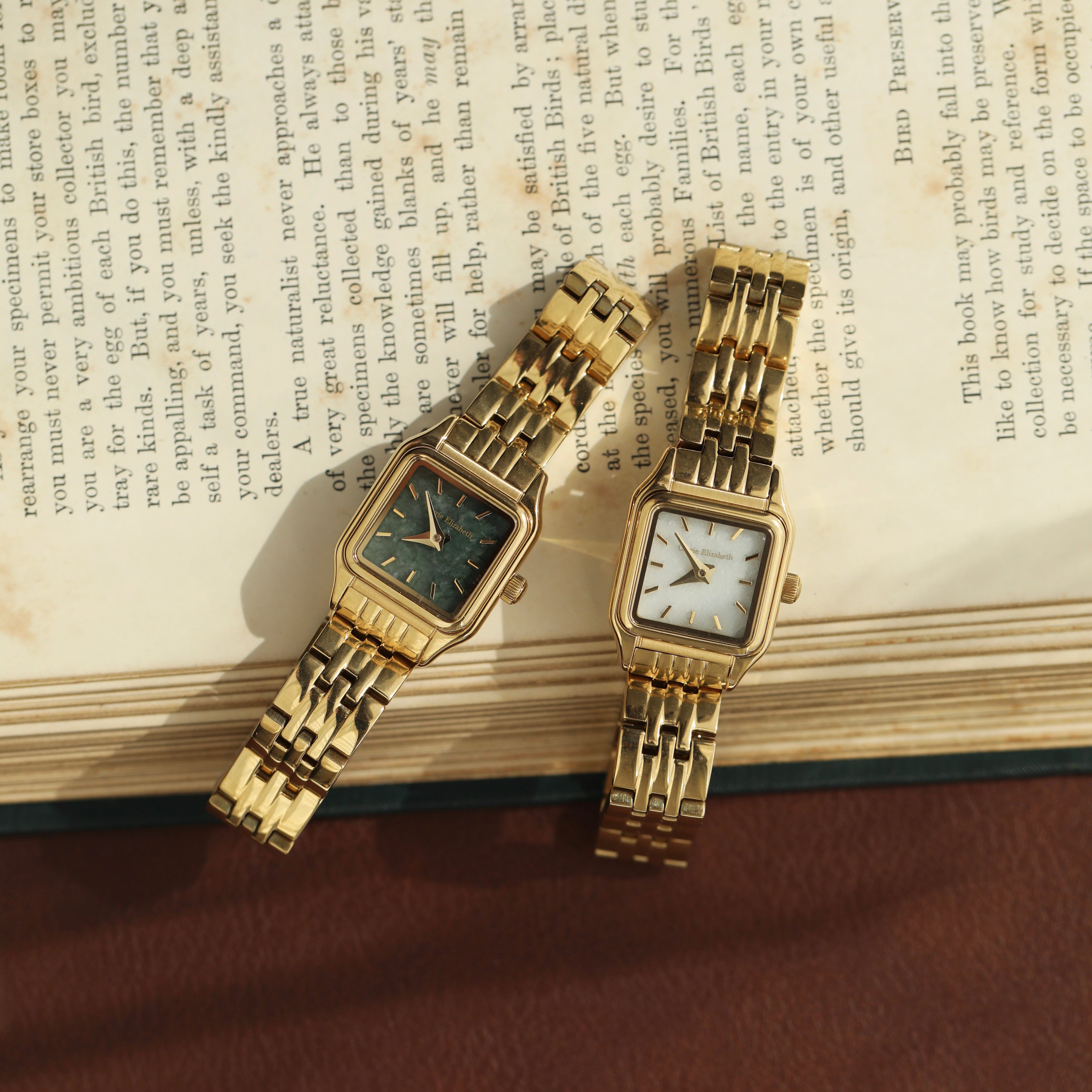 Carrie Elizabeth Gold square watch