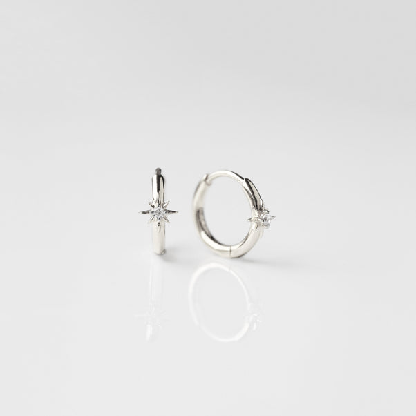 Celestia Star Huggie Hoop Earrings