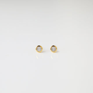 Celeste Bezel Set Stud Earrings