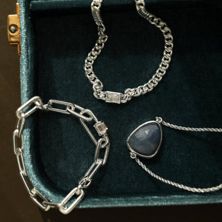 Chunky Silver charm bracelet