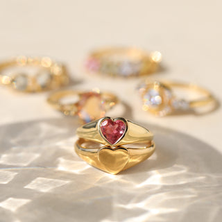tourmaline signet ring gold