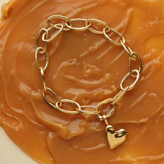 Carrie elizabeth chain bracelet with heart