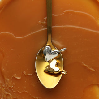 sterling silver molten heart charm