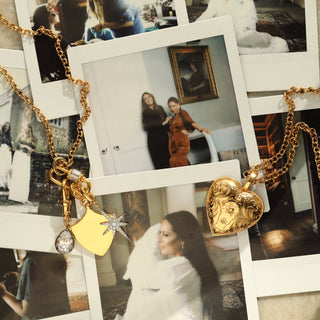 Large vintage heart pendant with floral detail