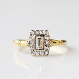 Vintage Diamond 18k Yellow Gold Ring- UK Size i