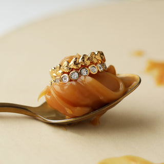 gold vermeil illusion set wedding band