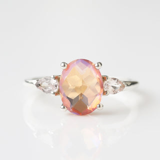 Quartz statement ring sterling silver