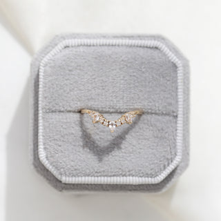 Diamond & Sapphire Droplet Hugging ring