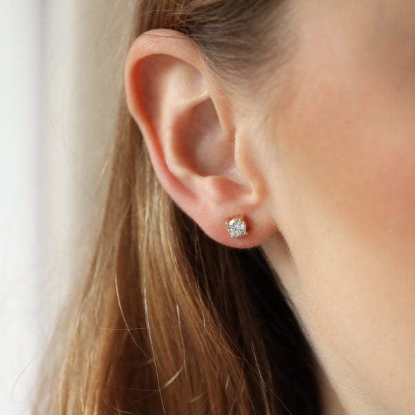 Lad Diamond Stud Earrings