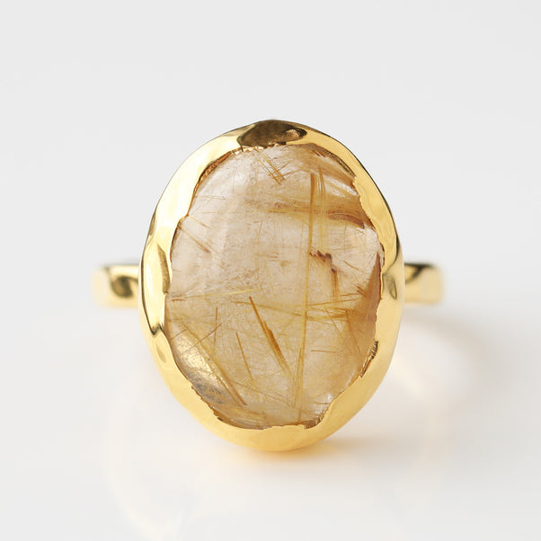 Rutilated Quartz molten ring