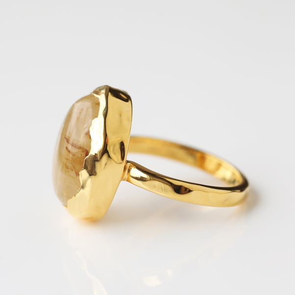 Rutilated Quartz molten ring