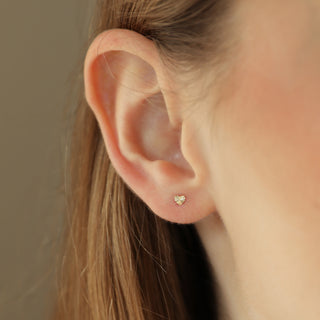 Carrie Elizabeth Sunray Heart Stud Earring