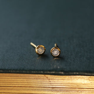 Carrie elizabeth diamond stud earrings