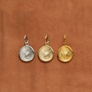 silver fingerprint charm