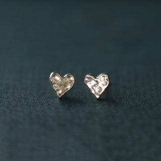 Carrie Elizabeth heart shaped stud earrings