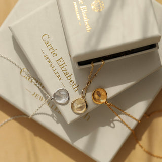 engraved handwriting charm pendant in silver