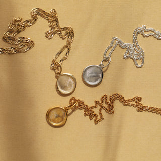 fingerprint necklace in silver