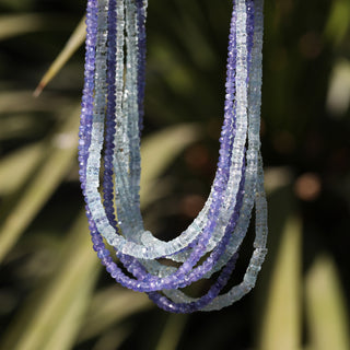Aquamarine beaded necklace 