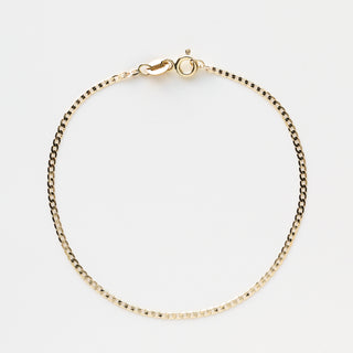 Solid 9k mini curb link bracelet