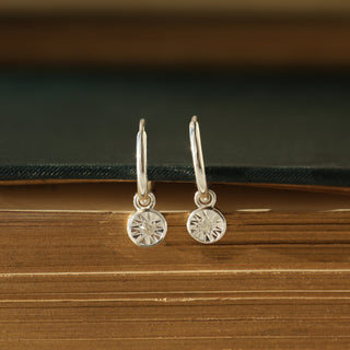 Carrie elizabeth Diamond Drop Hoop Earrings