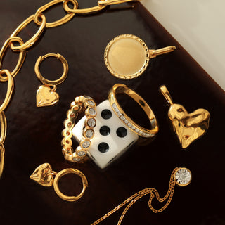 gold molten necklace and pendant