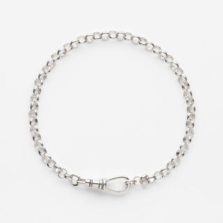 Lydia Millen Evergreen Ivy Leaf Charm With Albert Vintage Chain Bracelet