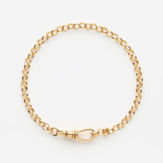 Lydia Millen Evergreen Ivy Leaf Charm With Albert Vintage Chain Bracelet