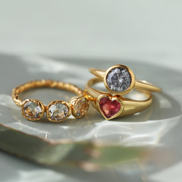 Andie Molten Green Amethyst Ring