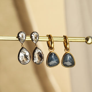 Blue Sapphire Drop Earrings